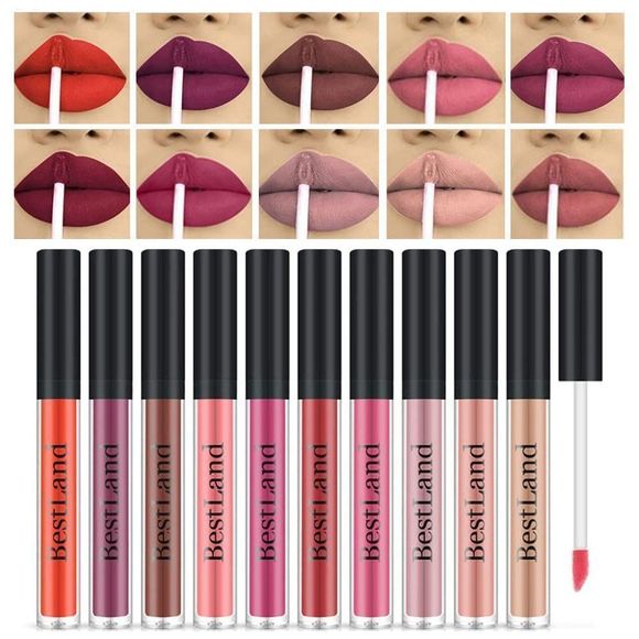 10pcs/Set
Makeup  Lip Kit, Velvety Liquid Lipstick Waterproof Matte Lipstick - Picture 1 of 9
